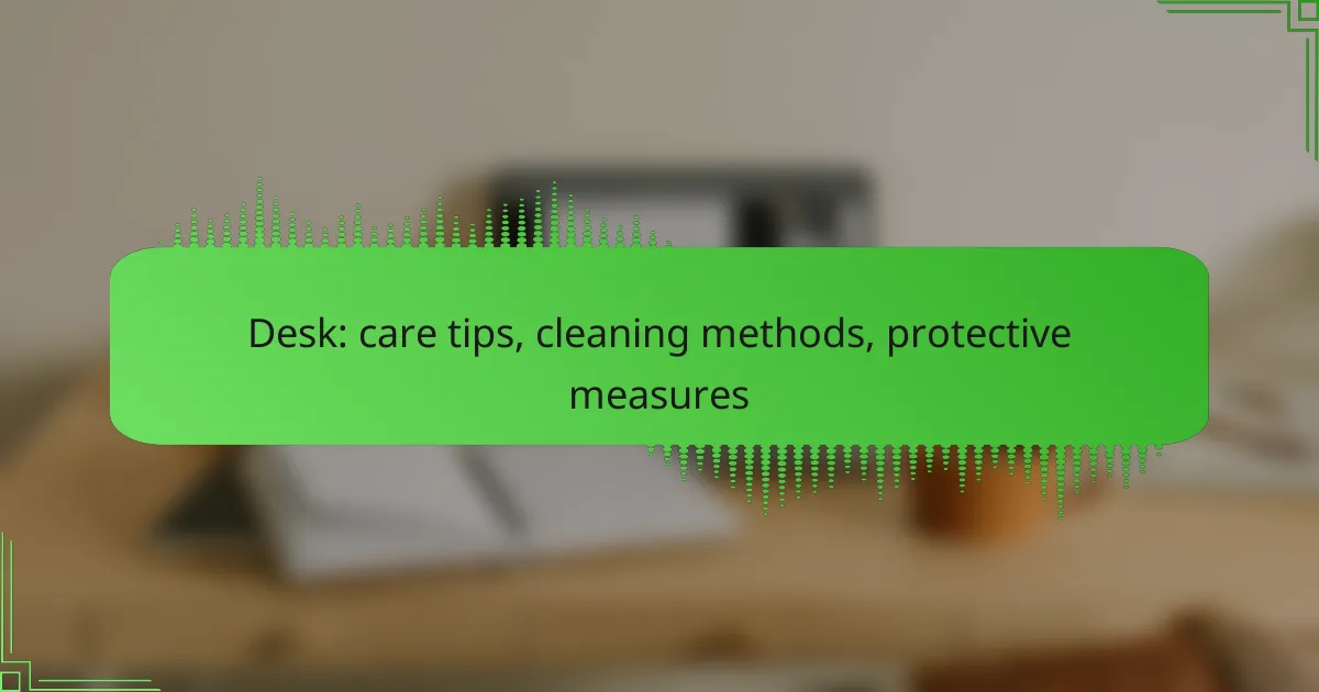 Desk: care tips, cleaning methods, protective measures